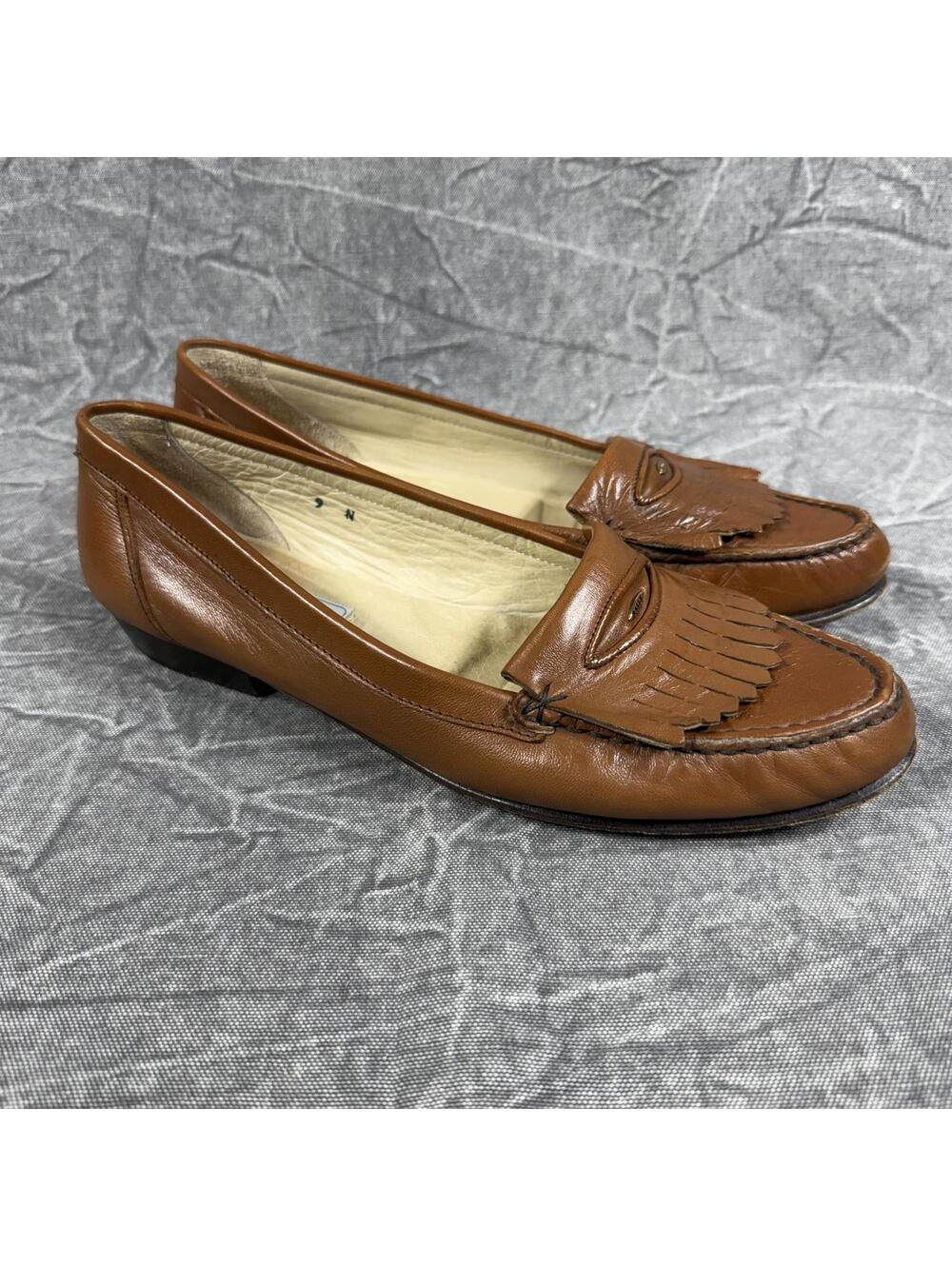 Bally Shoes Women's 9 N Brown Flats Loafers Made in Italy